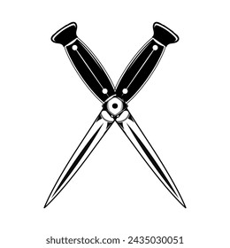 Hacer un cuchillo profesional ilustración vectorial