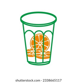 Make a Professional Orange Juice Cup Vector