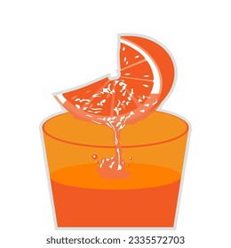Hacer un vector profesional de jugo de naranja
