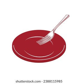 Crear un icono de placa profesional y vector de horquilla