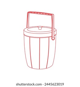 Make a Professional Rice Bucket Vector Illustration