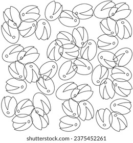 Make a Professional Salted Pistachios Vector Line Art