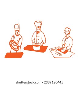 Make a Professional Set Chef Vector