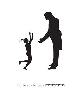 Make a Professional Silhouette of Father and Son