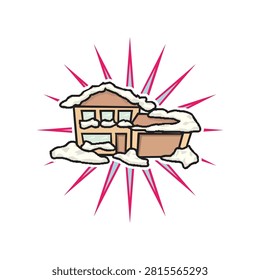 Make a Professional Snow Storm House vectors
