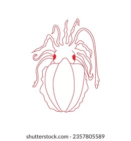 Make a Professional Squid Vector Line Art