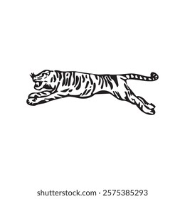 Make a Professional Tiger Vector Line