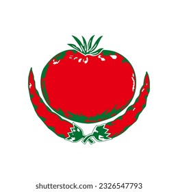 Hacer un vector profesional de tomates y chile