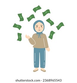 el concepto de ilustración de make it rain money