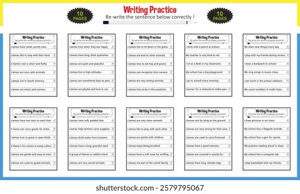 Make a Sentence Activity Worksheet