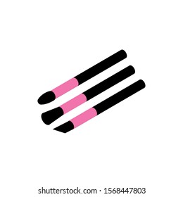make up set brushes accessories icons vector illustration design