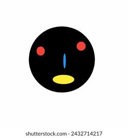 make a simple image forming a circle with the addition of black