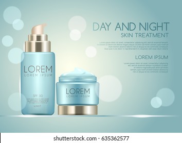 Make Up and Skincare Packaging Template : Vector Illustration