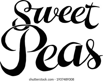 Make some garden fresh tasty peas with this illustrations. This clip art features the word sweet peas 