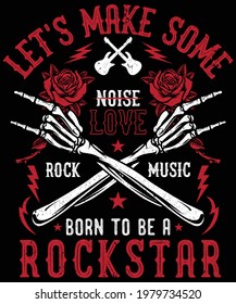 Make Some Love Rock Music t-shirt design