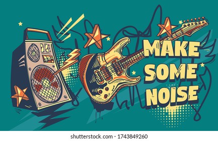 Make some noise - electric guitar and amplifier musical design