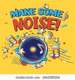 Make some noise - musical design with loudspeaker and notes