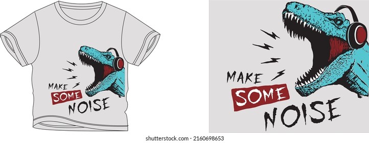 make some noise t-shirt design background color is a gray and t-shirt color is a gray beautiful color and beautiful design