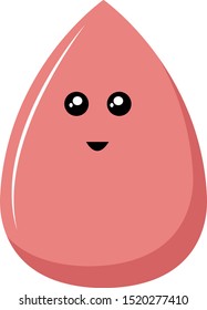 Make up sponge, illustration, vector on white background.