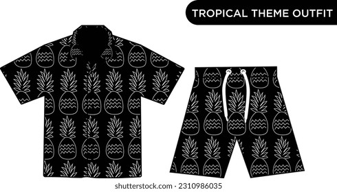 Make a statement at the beach with this vibrant and alluring outfit that embodies tropical allure.