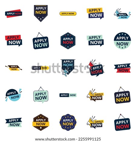 Make a Statement with Our Pack of 25 Apply Now Banners