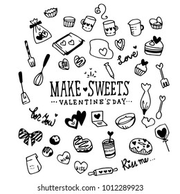 Make Sweets Valentine's day Illustration Pack