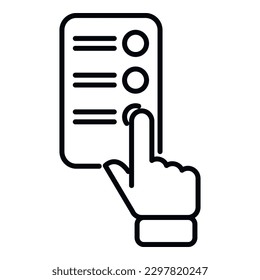 Make task schedule icon outline vector. Event time. Board list