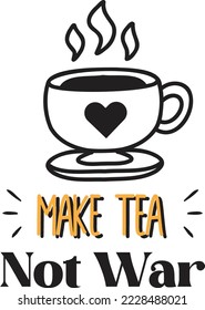 Hacer que el té no sea letra de guerra y citar ilustración aislada en segundo plano