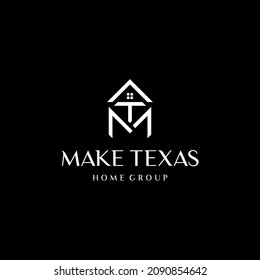 Diseñar el logotipo de Texas. Hogar. Letra MT TM.