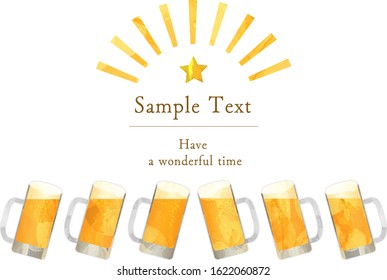 Make a toast with mug of beer,and copy space,vector illustration