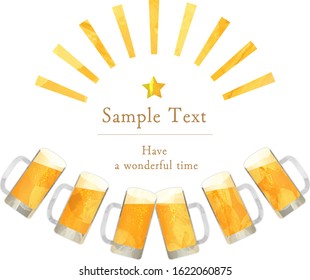Make a toast with mug of beer,and copy space,vector illustration