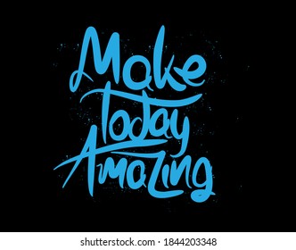 Hacer texto con letras asombrosas de hoy sobre fondo negro en ilustración vectorial