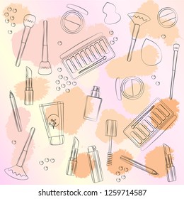 Make Up Tools Background