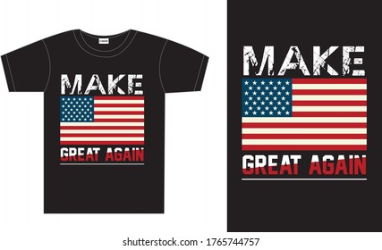 Make USA great again typography t shirt design 