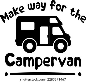 Make way for the campervan t-shirt design