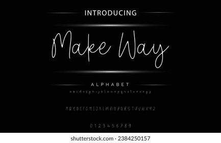 Make Way signature Font Calligraphy Logotype Script Brush Font Type Font lettering handwritten