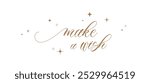 make a wish card on white background