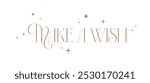 make a wish card on white background