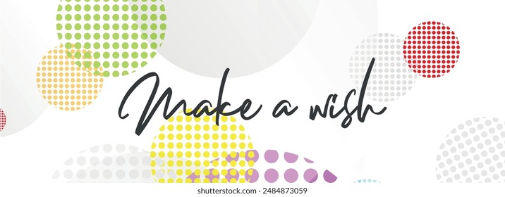 make a wish card on white background