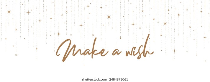 make a wish card on white background