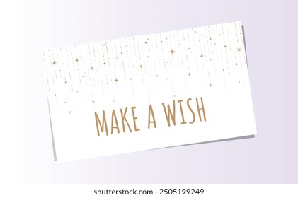 make a wish card on white background