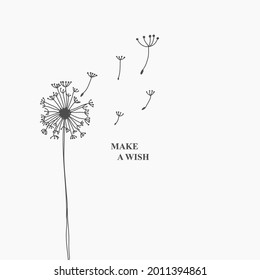 make a wish message fluffy dandelion