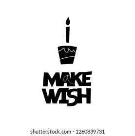 Make a wish. Typography poster