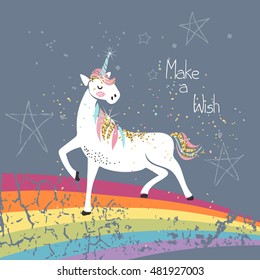 make a wish unicorn card