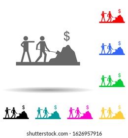 make work multi color style icon. Simple glyph, flat vector of conversation and friendship icons for ui and ux, website or mobile application