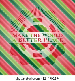 Make the World a Better Place christmas badge background.