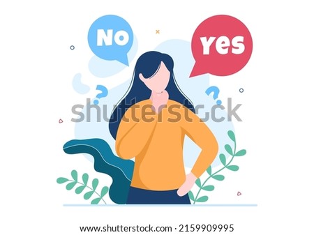 Make Your Choice or Choose the Right Success Road Illustration in Several Directions of Arrows, Yes or No, Door with a Question Mark Concept