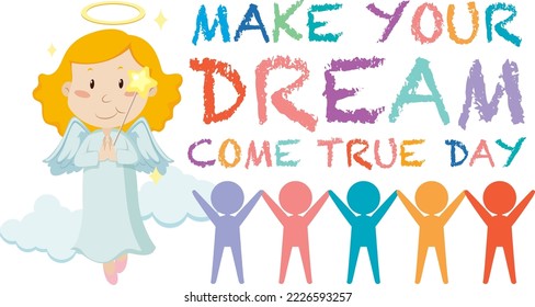 Make Your Dream Come True Day Banner Design illustration