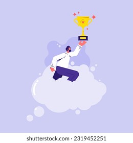 Make your dreams come true, creative or imagination to be success, aspiration, motivation to think big and achieve business goal concept