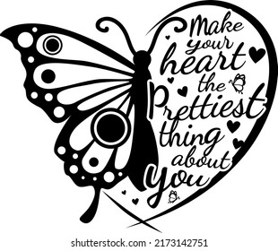 Make Your Heart Prettiest Thing About Stock Vector (Royalty Free ...